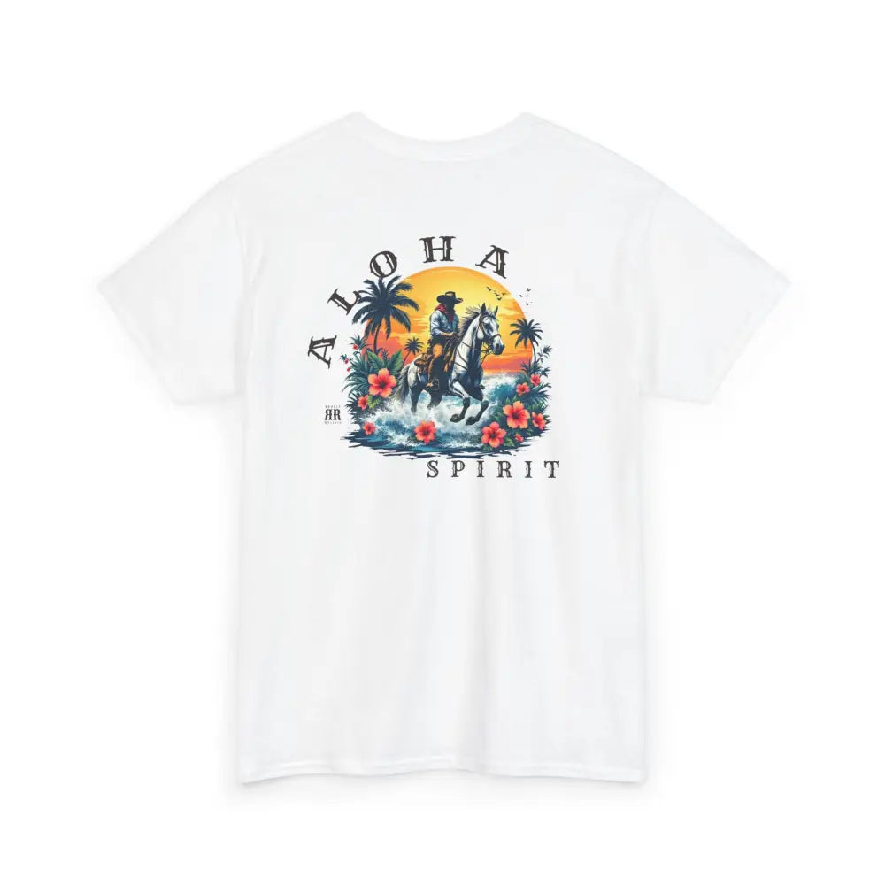 ’Aloha Spirit’ Double R Western’s™ - Heavy Cotton Tee - Back Graphic Design - T-Shirt