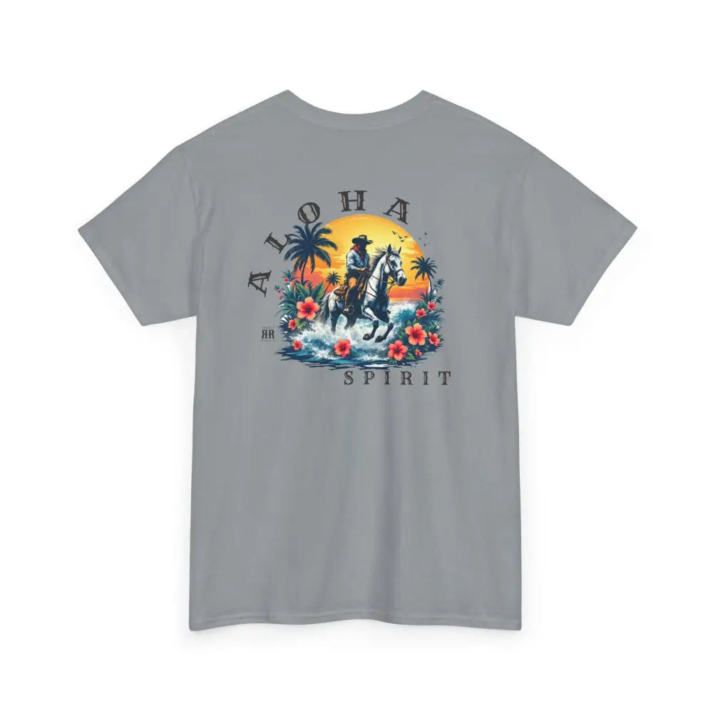 ’Aloha Spirit’ Double R Western’s™ - Heavy Cotton Tee - Back Graphic Design - T-Shirt