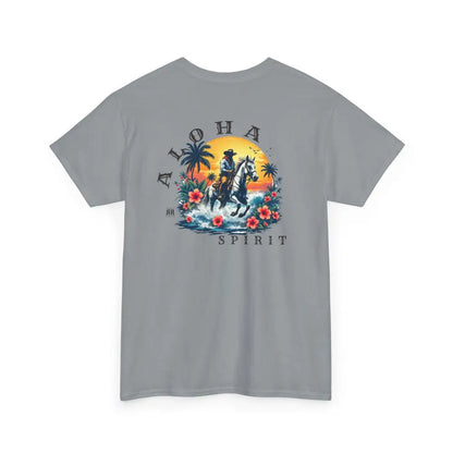 ’Aloha Spirit’ Double R Western’s™ - Heavy Cotton Tee - Back Graphic Design - T-Shirt