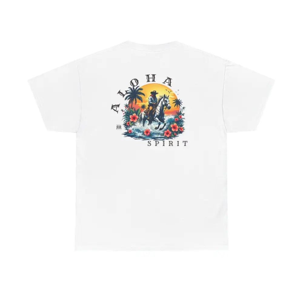 ’Aloha Spirit’ Double R Western’s™ - Heavy Cotton Tee - Back Graphic Design - T-Shirt