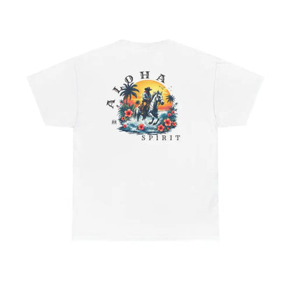 ’Aloha Spirit’ Double R Western’s™ - Heavy Cotton Tee - Back Graphic Design - T-Shirt