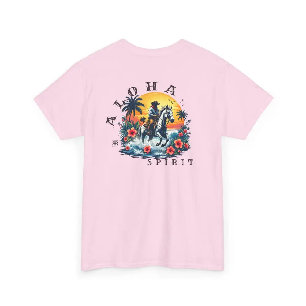 ’Aloha Spirit’ Double R Western’s™ - Heavy Cotton Tee - Back Graphic Design - T-Shirt