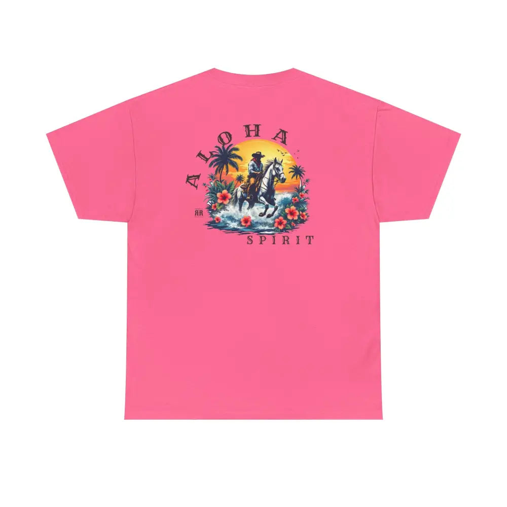 ’Aloha Spirit’ Double R Western’s™ - Heavy Cotton Tee - Back Graphic Design - T-Shirt