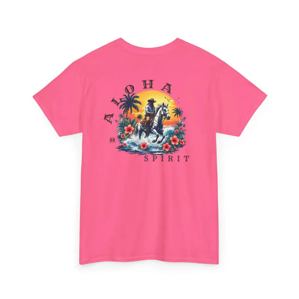 ’Aloha Spirit’ Double R Western’s™ - Heavy Cotton Tee - Back Graphic Design - T-Shirt