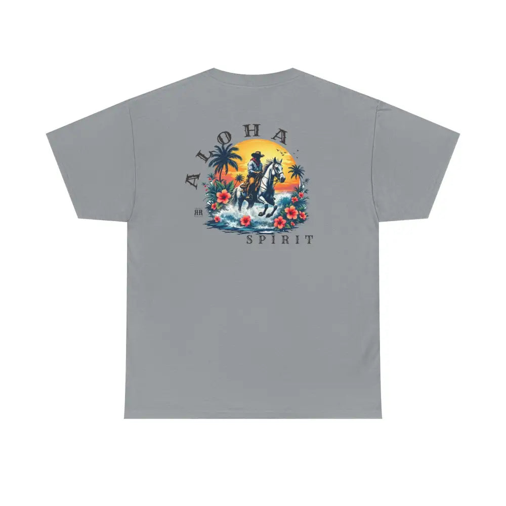 ’Aloha Spirit’ Double R Western’s™ - Heavy Cotton Tee - Back Graphic Design - T-Shirt