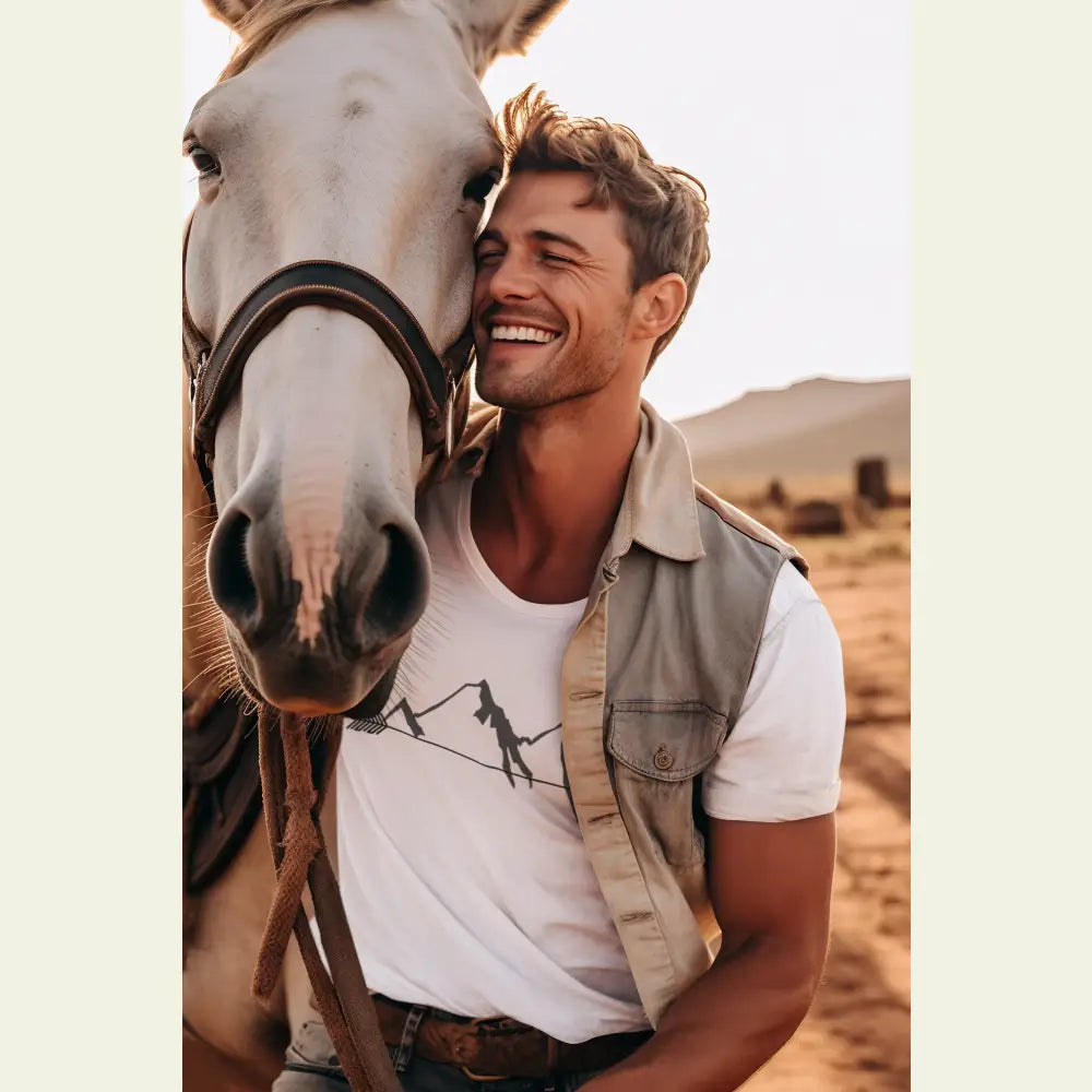 ’Arrowhead Peaks Tee’ - Double R Western’s - Basic Softstyle T-Shirt - T-Shirt