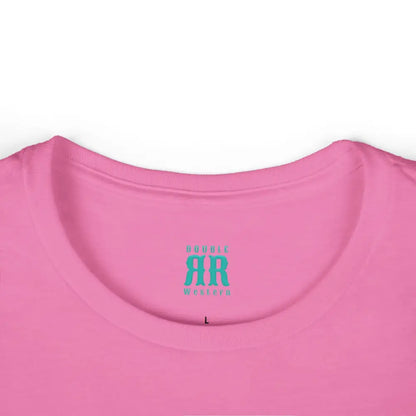 Bay Mustang and Wildflowers Design Double R Western™ Softstyle Graphic Shirt T Shirt