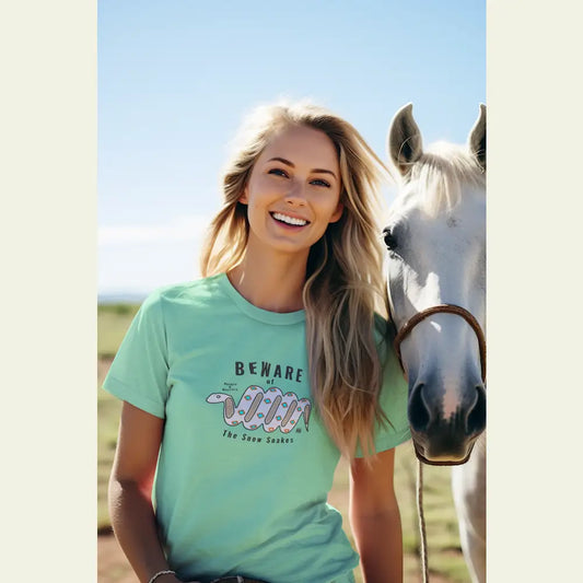 ’Beware of the Snow Snake’ - Double R Western’s - Softstyle T-Shirt - T-Shirt