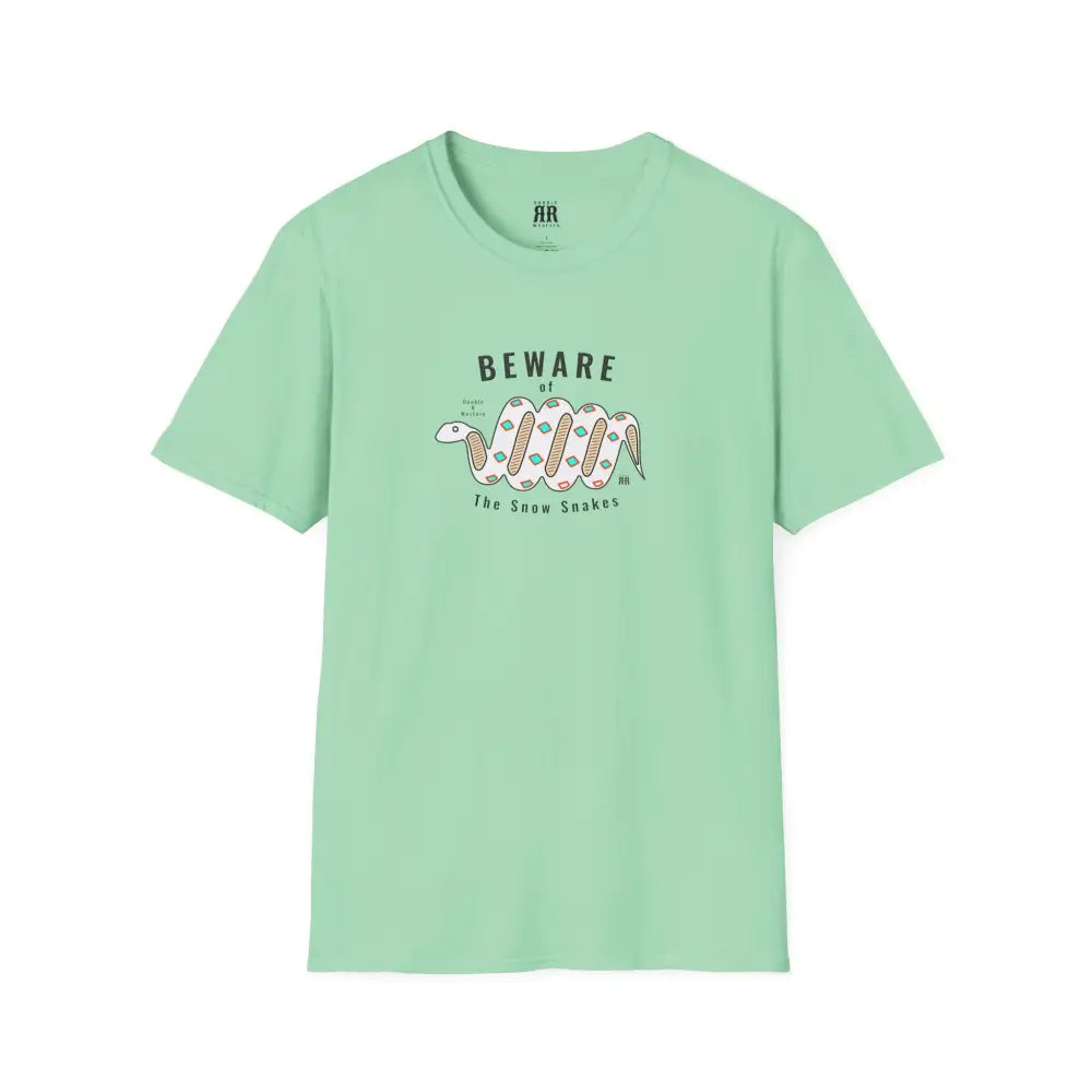 ’Beware of the Snow Snake’ - Double R Western’s - Softstyle T-Shirt - M / Mint Green - T-Shirt