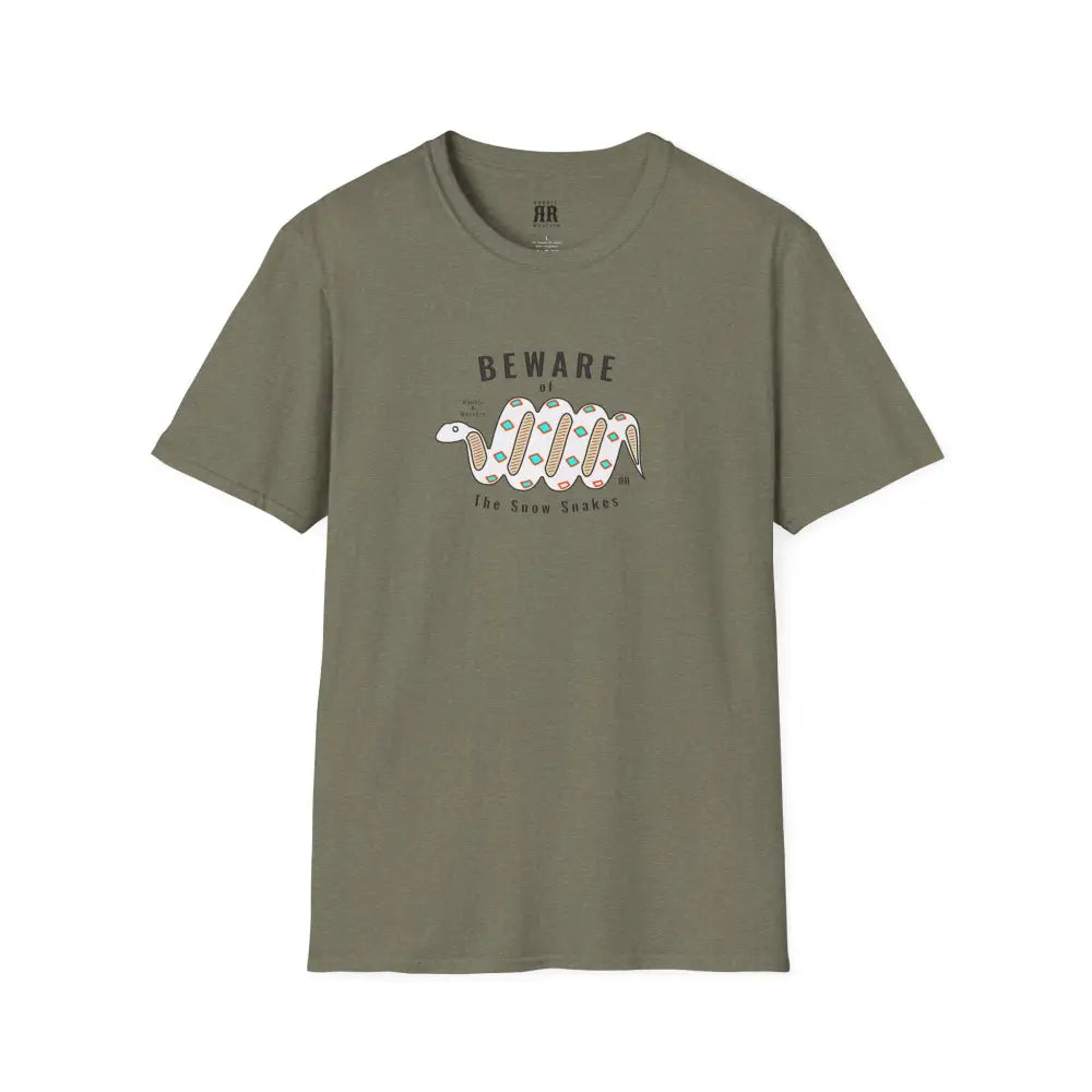 ’Beware of the Snow Snake’ - Double R Western’s - Softstyle T-Shirt - S / Heather Military Green - T-Shirt