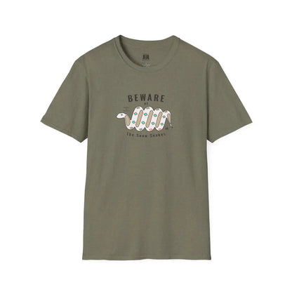 ’Beware of the Snow Snake’ - Double R Western’s - Softstyle T-Shirt - S / Heather Military Green - T-Shirt