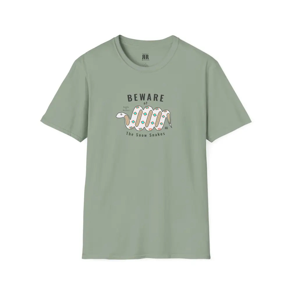 ’Beware of the Snow Snake’ - Double R Western’s - Softstyle T-Shirt - S / Sage - T-Shirt