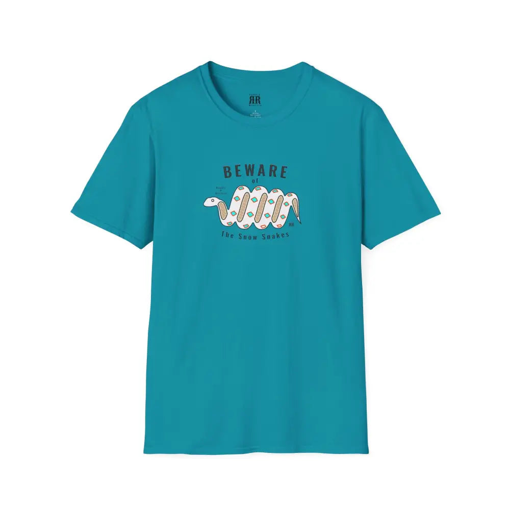 ’Beware of the Snow Snake’ - Double R Western’s - Softstyle T-Shirt - S / Tropical Blue - T-Shirt