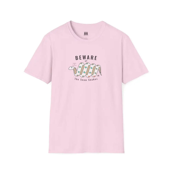 ’Beware of the Snow Snake’ Double R Western’s Softstyle T Shirt S / Light Pink T Shirt