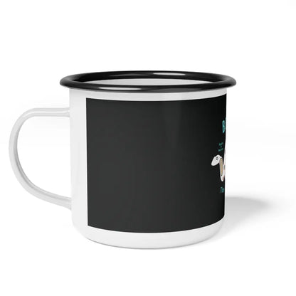 Beware of Snow Snakes Enamel Camp Mug 12oz / Black Rim Mug