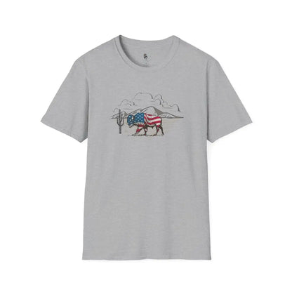 ’Bison Americana’ Double R Western’s™ Basic T Shirt Sport Grey / XS T Shirt