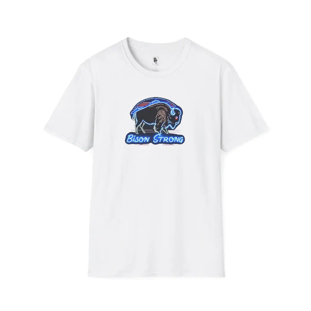 Bison Strong Neon Western T Shirt | Limited Edition Only 197/200 Available XS / White T Shirt