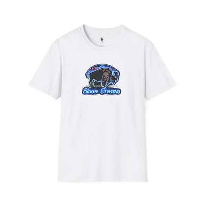Bison Strong Neon Western T Shirt | Limited Edition Only 197/200 Available XS / White T Shirt