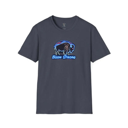 Bison Strong Neon Western T Shirt | Limited Edition Only 197/200 Available XS / Heather Navy T Shirt