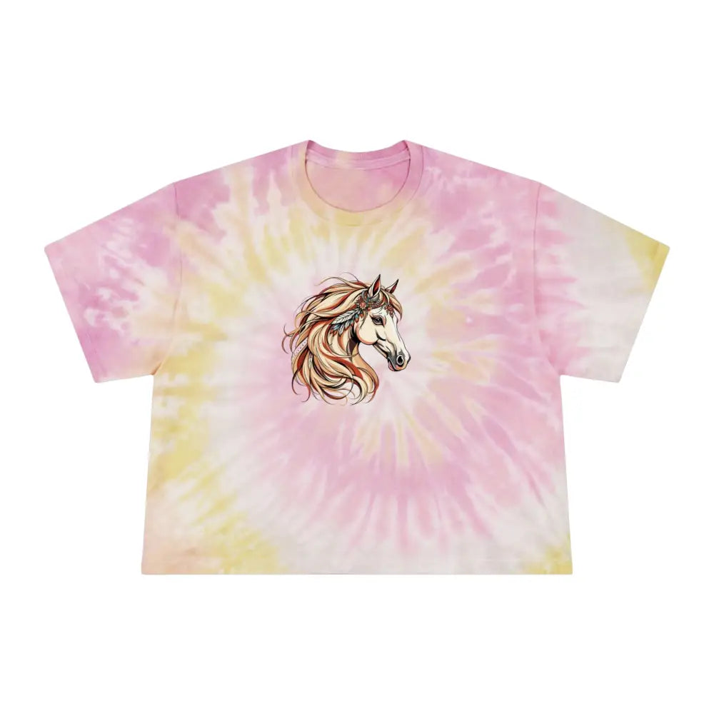 Boho Horse Vibes Meet Tie-Dye Magic - Double R Western™ - Desert Rose / XS - T-Shirt