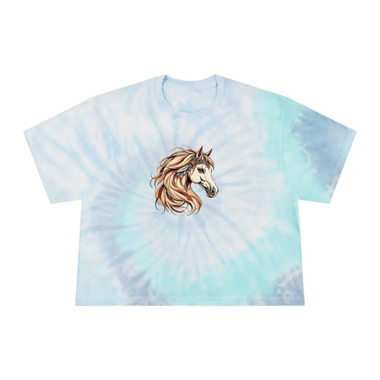 Boho Horse Vibes Meet Tie-Dye Magic - Double R Western™ - Lagoon / XS - T-Shirt