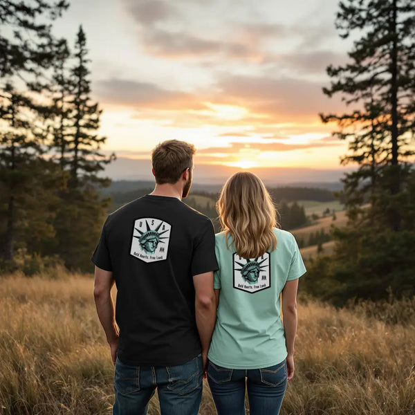 Bold Hearts Free Land™ Statue of Liberty Western Tee | Double R Western™ – Hot Off the Trail T Shirt