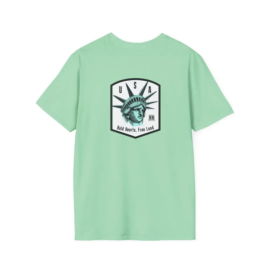 Bold Hearts Free Land™ Statue of Liberty Western Tee | Double R Western™ – Hot Off the Trail S / Mint Green T Shirt