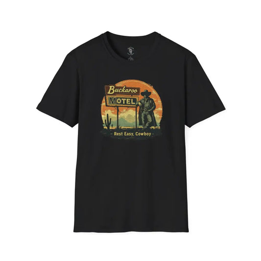 ’Buckaroo Motel’ - Double R Western’s™ - Softstyle T-Shirt - XS / Black - T-Shirt