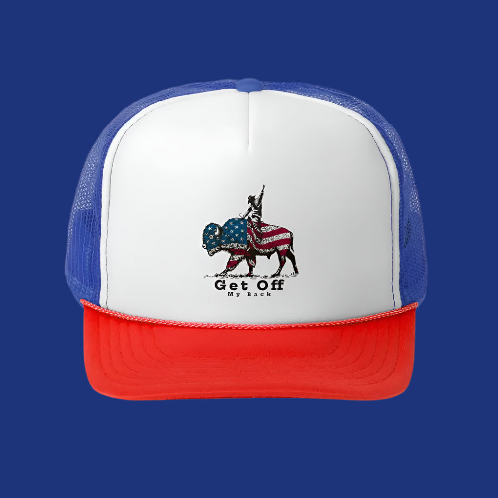 ’Buffalo Buckaroo’ - *Limited Shop release -Trucker Hat Cap - Blue/Red / One size - Hats