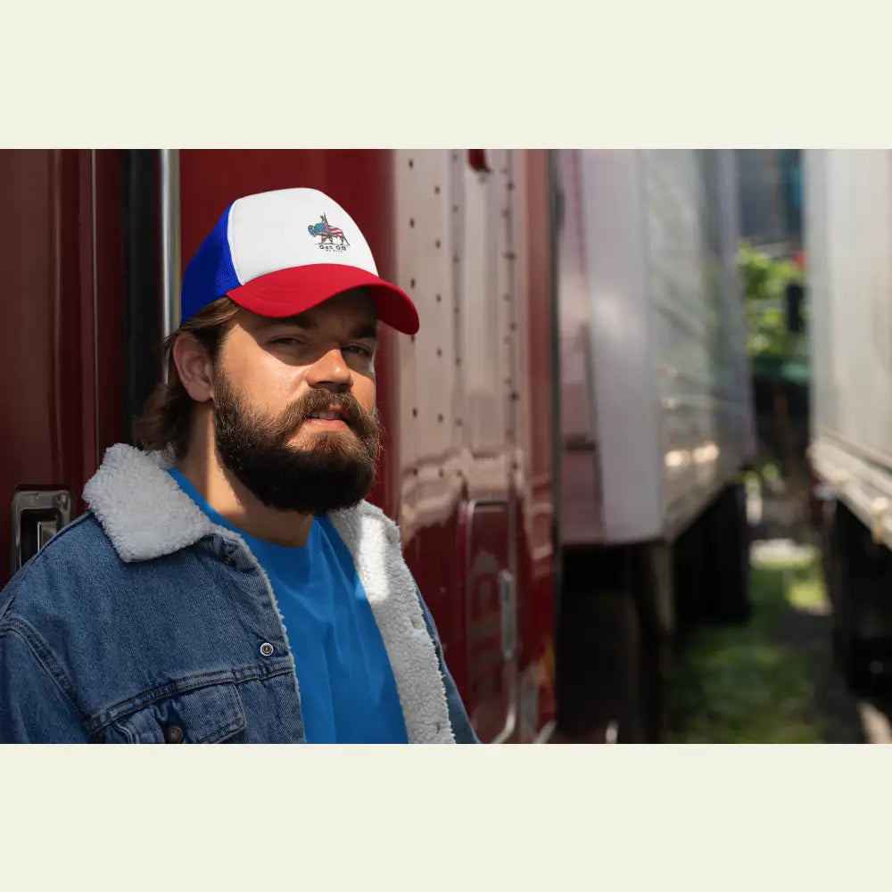 ’Buffalo Buckaroo’ - *Limited Shop release -Trucker Hat Cap - Blue/Red / One size - Hats