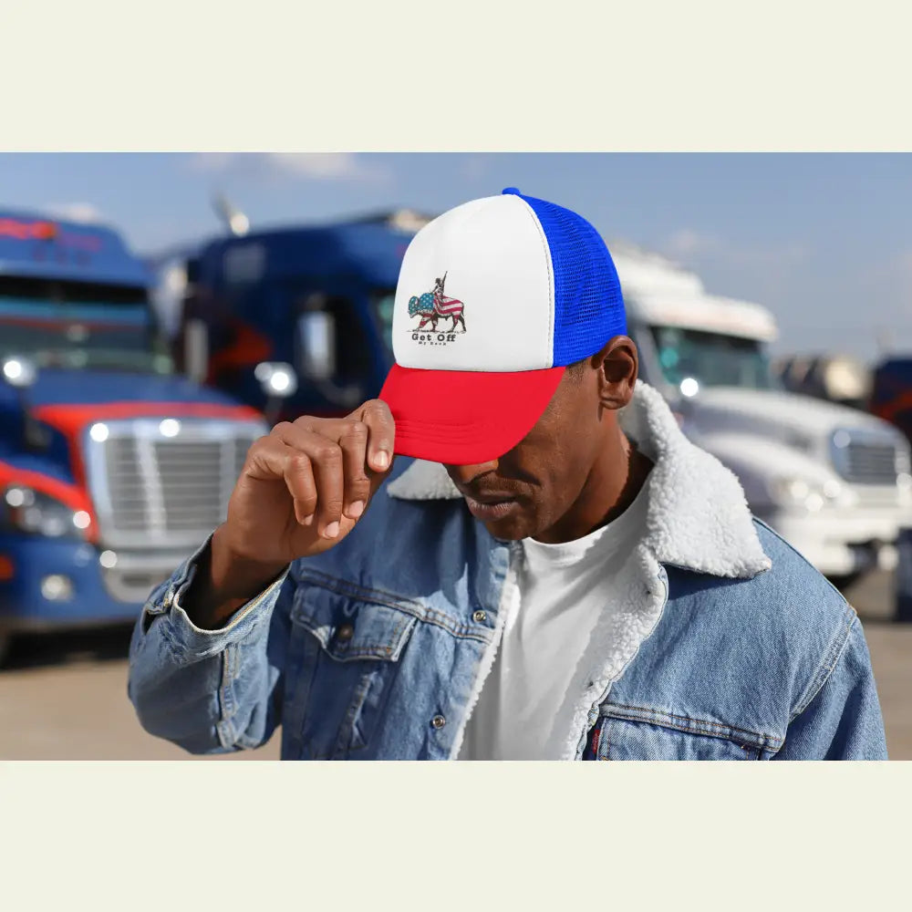 ’Buffalo Buckaroo’ - *Limited Shop release -Trucker Hat Cap - Blue/Red / One size - Hats