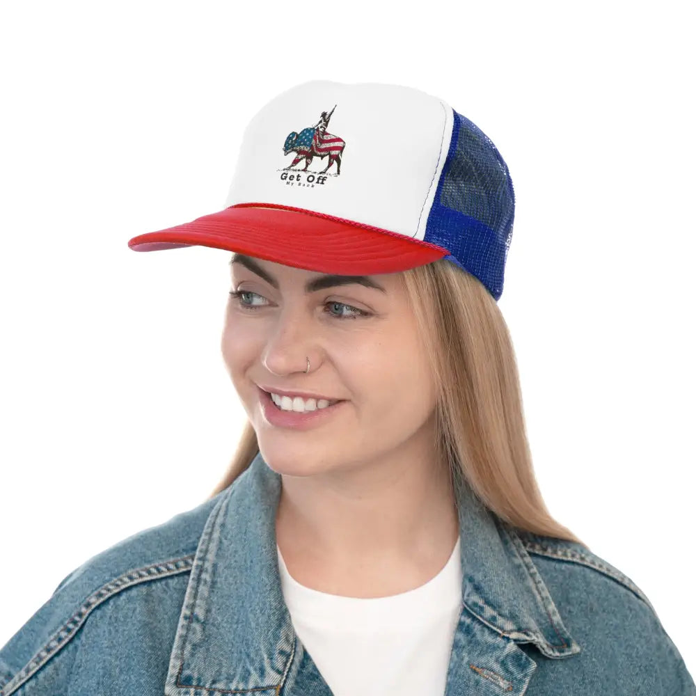 ’Buffalo Buckaroo’ - *Limited Shop release -Trucker Hat Cap - Blue/Red / One size - Hats