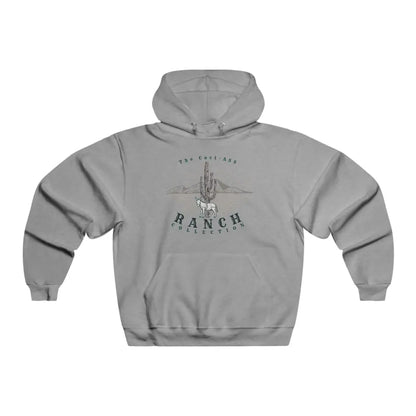 ’Cact-ass’ Ranch Collection Hoodie’ Men’s Hooded Sweatshirt - Athletic Heather / S - Hoodie
