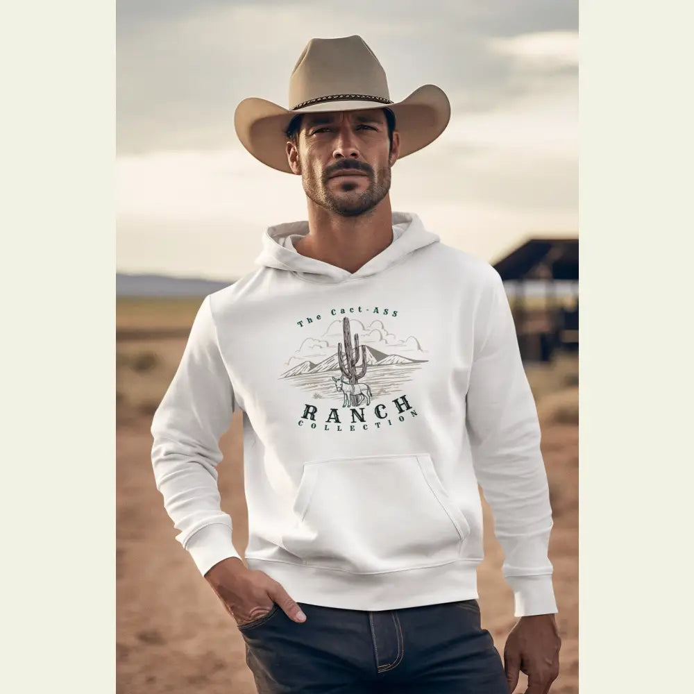 ’Cact-ass’ Ranch Collection Hoodie’ Men’s Hooded Sweatshirt - Hoodie