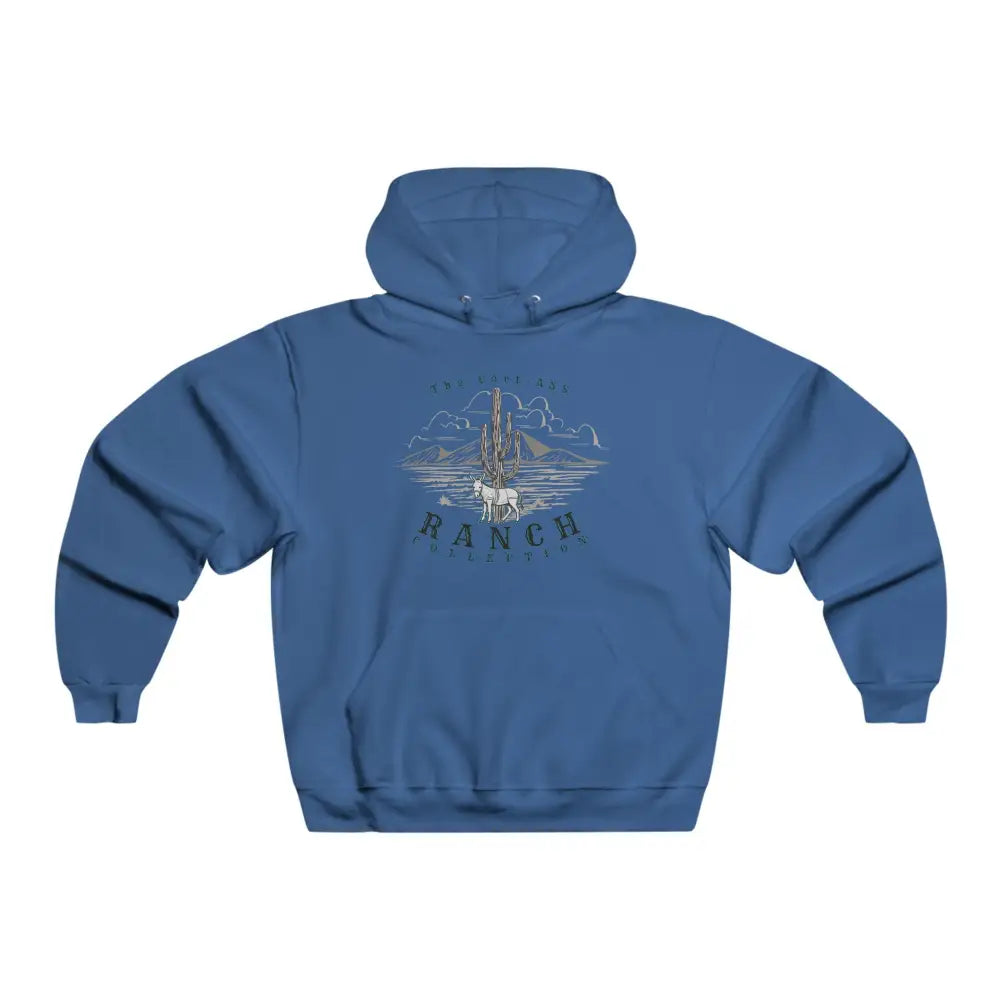 ’Cact-ass’ Ranch Collection Hoodie’ Men’s Hooded Sweatshirt - Royal / S - Hoodie