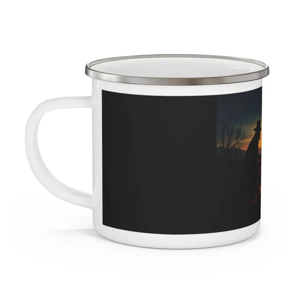 ’Campfire Companions’ Double R Western’s Enamel Camping Mug 12oz Mug