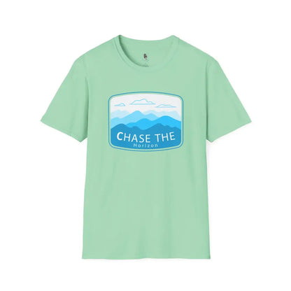 ’Chase the Horizon Find Your Freedom’ Double R Western’s™ Softstyle T Shirt S / Mint Green T Shirt