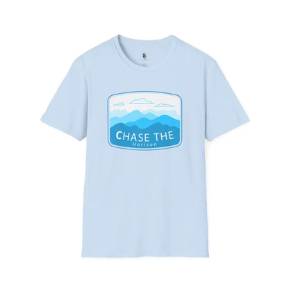 ’Chase the Horizon Find Your Freedom’ Double R Western’s™ Softstyle T Shirt S / Light Blue T Shirt