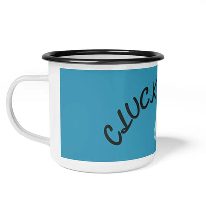 Cluck Around - Enamel Camp Mug – Double R Western’s Hot Off The Trail - 12oz / Black Rim - Mug
