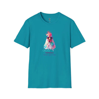 Cluckin’ Cool Tee - Double R Western’s - S / Tropical Blue - T-Shirt