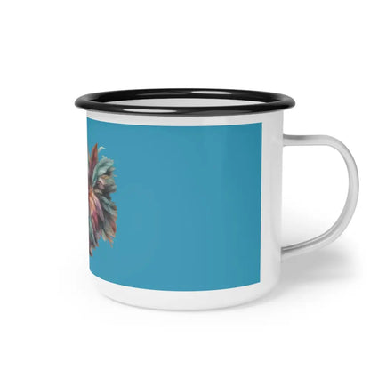 Cluckin’ Fabulous’ Enamel Camp Mug – Feather Your Style! - 12oz / Black Rim - Mug