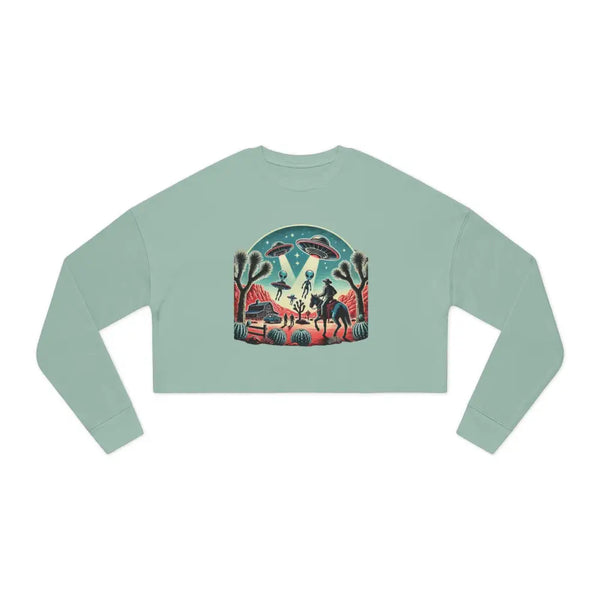 ’Cosmic Cowboy’ Double R Western’s Women’s Cropped Sweatshirt Sweatshirt
