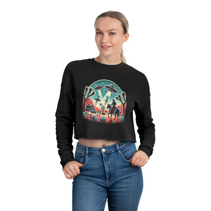 ’Cosmic Cowboy’ Double R Western’s Women’s Cropped Sweatshirt Sweatshirt