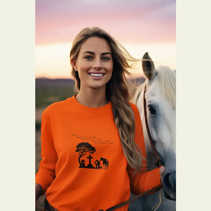 ’Courage at Dusk’ - Double R western’s - Long Sleeve Men’s T-Shirt - Long-sleeve
