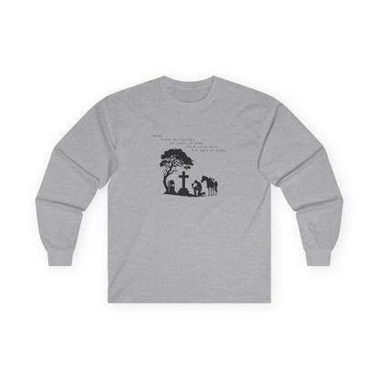 ’Courage at Dusk’ - Double R western’s - Long Sleeve Men’s T-Shirt - S / Sport Grey - Long-sleeve