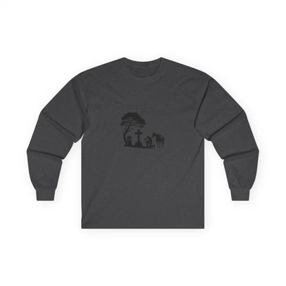 ’Courage at Dusk’ - Double R western’s - Long Sleeve Men’s T-Shirt - S / Dark Heather - Long-sleeve