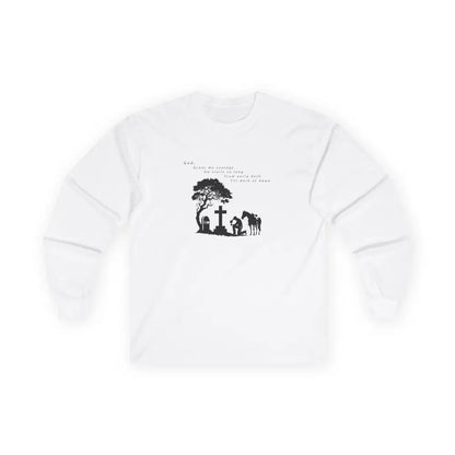 ’Courage at Dusk’ - Double R western’s - Long Sleeve Men’s T-Shirt - S / White - Long-sleeve
