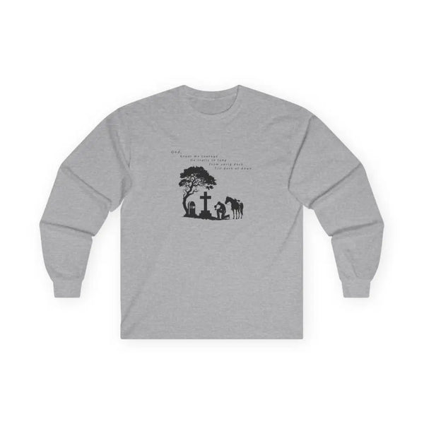 ’Courage at Dusk’ Double R western’s Long Sleeve Men’s T Shirt S / Sport Grey Long sleeve