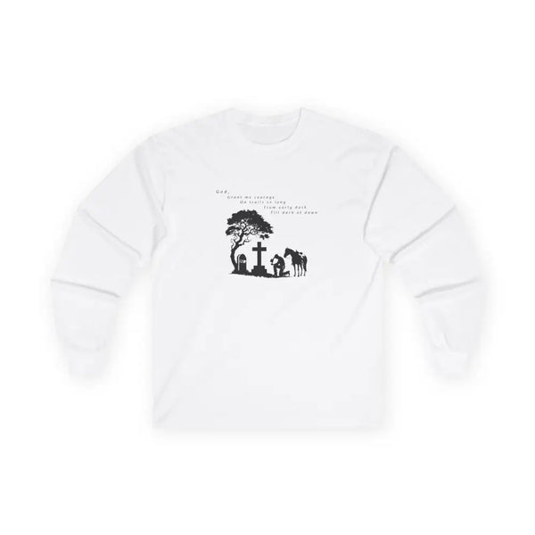 ’Courage at Dusk’ Double R western’s Long Sleeve Men’s T Shirt S / White Long sleeve