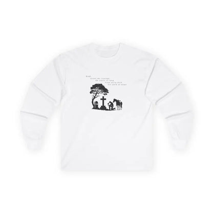 ’Courage at Dusk’ Double R Western’s Long Sleeve Woman’s T Shirt S / White Long sleeve